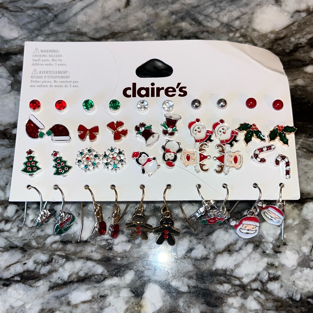 Claire’s Holiday Earrings